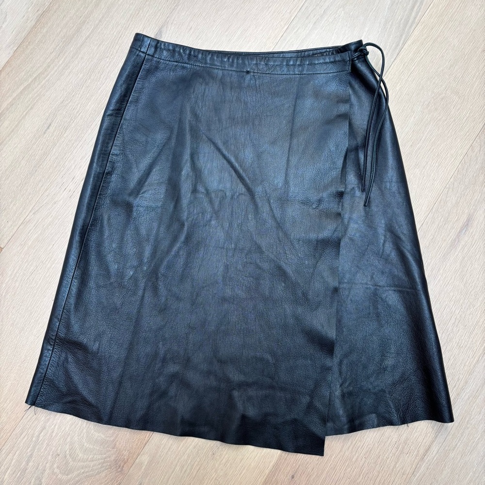 Vintage Aritzia Talula Babaton Leather Wrap Skirt